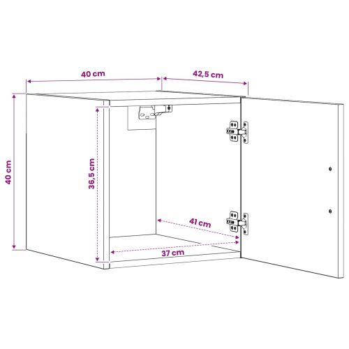 Стенен шкаф Старо дърво 40 x 42,5 x 40 см PB