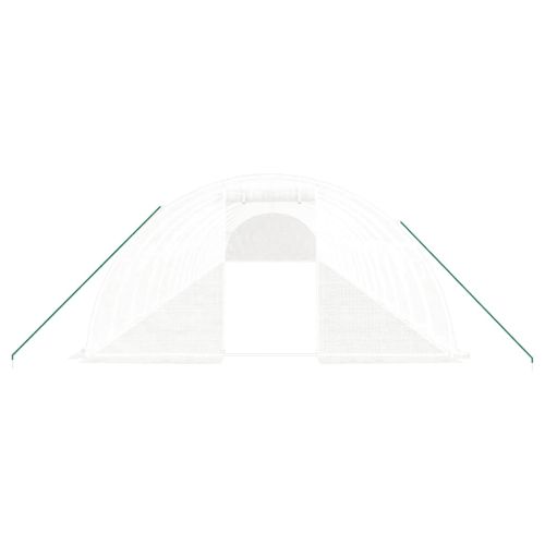 Оранжерия със стоманена рамка бяла 72 м² 18x4x2 м