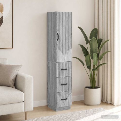 Комплект шкафове 2 бр. 33 x 34,5 x 87 см Инженерна дървесина