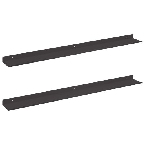 Плаващ рафт 2 pcs Черен 80 x 9 x 2,5 см Стомана