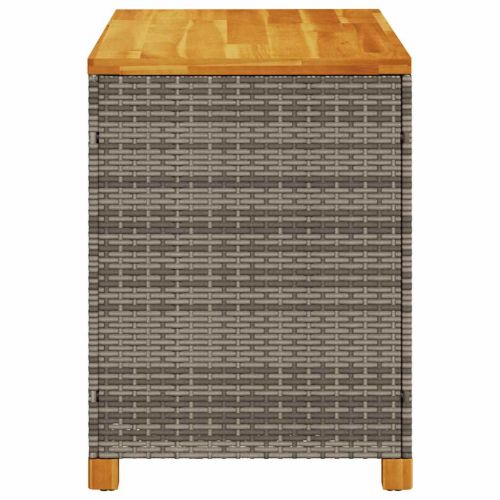 Градинска кутия за съхранение сив 110x55x63 см PE ратан акация