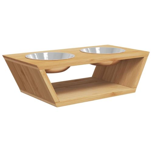 Повдигнати купи за кучета 35,5x18x10,5 см бамбук