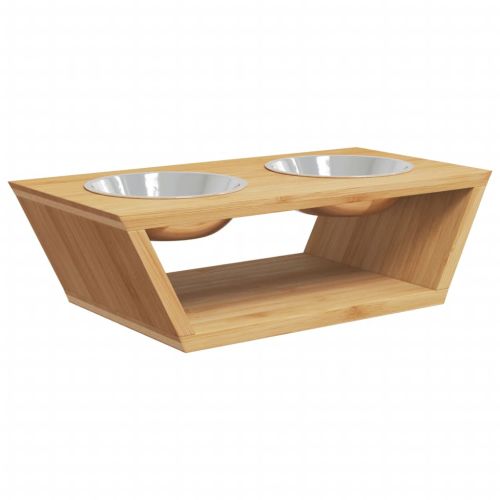 Повдигнати купи за кучета 35,5x18x10,5 см бамбук
