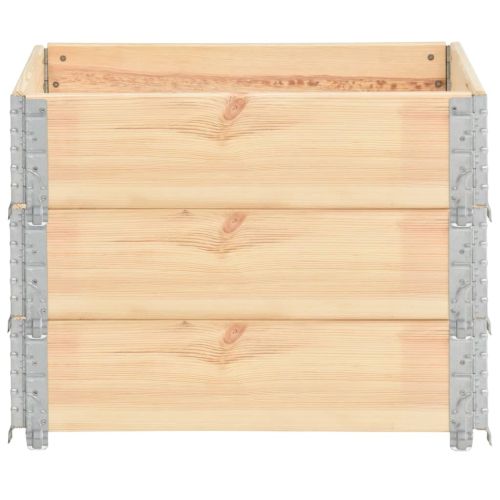 Повдигнати лехи 3 бр 60x80 см борово дърво масив