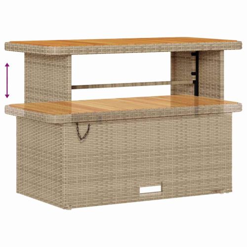 Градински Софа Комплект 9 бр. Бежово полиратан