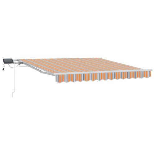 Прибираща се тента Многоцветен 350 x 250 cm Тъкан и алуминий