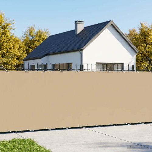 Прозорец за балкон 150 x 500 cm Тъкан с PU покритие Бежово