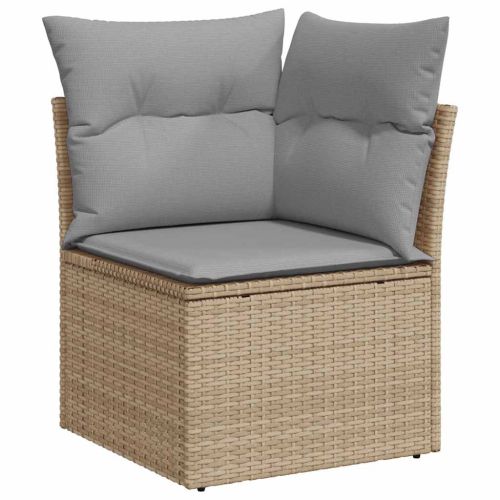 Градински Софа Комплект 7 бр. Бежово полиратан