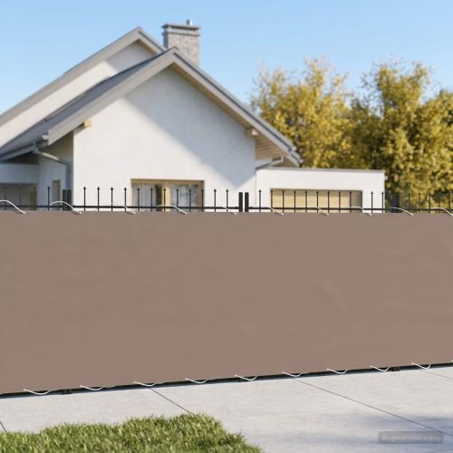 Прозорец за балкон 1,5 x 15 m Тъкан с PU покритие Таупе