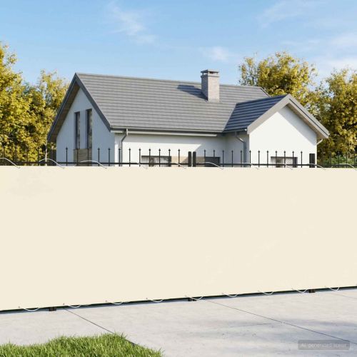 Прозорец за балкон 1,5 x 25 m Тъкан с PU покритие Кремаво