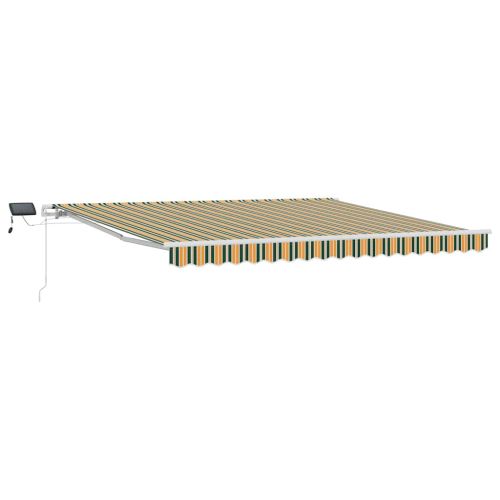 Прибираща се тента Зелен и жълт 400 × 300 cm Тъкан и алуминий