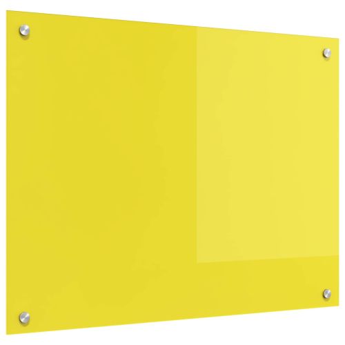 Кухненски гръб Жълто 80 x 60 cm закалено стъкло