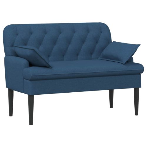 Двуместен диван с копчета Синьо 111 x 68 x 80 см Текстил