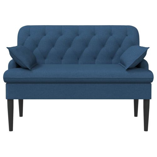 Двуместен диван с копчета Синьо 111 x 68 x 80 см Текстил