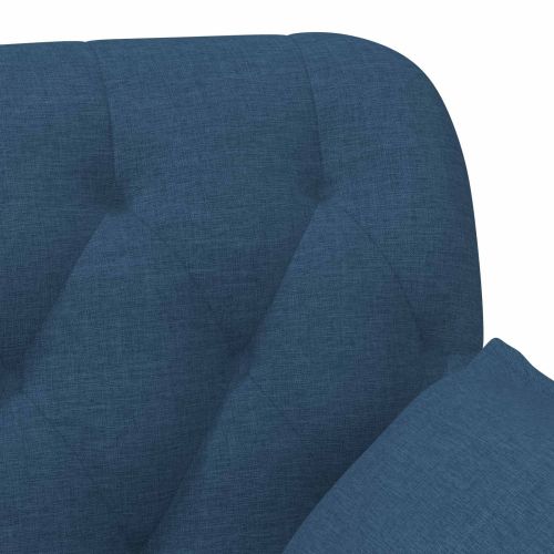Двуместен диван с копчета Синьо 111 x 68 x 80 см Текстил