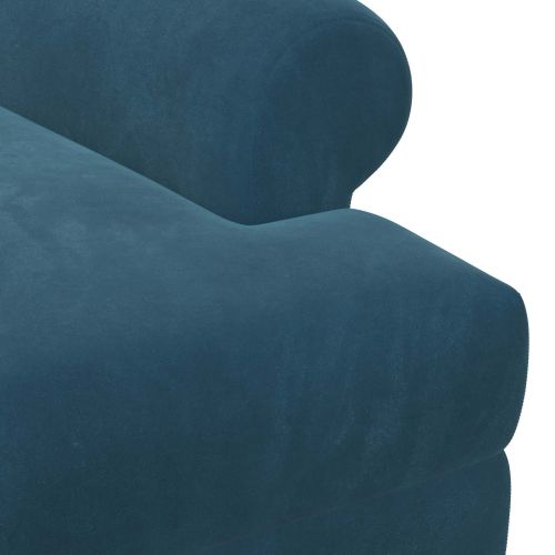 Двуместен диван с копчета Синьо 120 x 66 x 78 см Кадифе