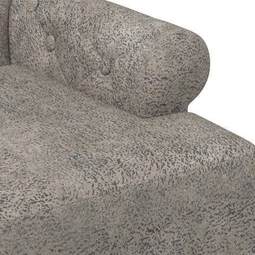Двуместен диван с копчета Светлосиво 120 x 65 x 78 см