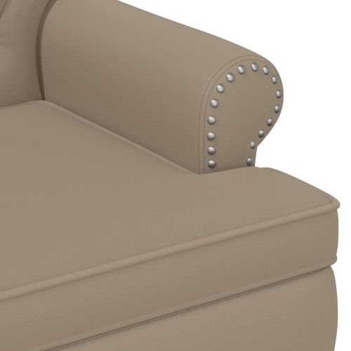 Двуместен диван с копчета Капучино 120 x 65 x 77 см Изкуствена