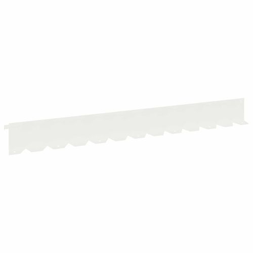 Ограда за трева 30 бр. 102 x 10 x 4 см Стомана Бяло