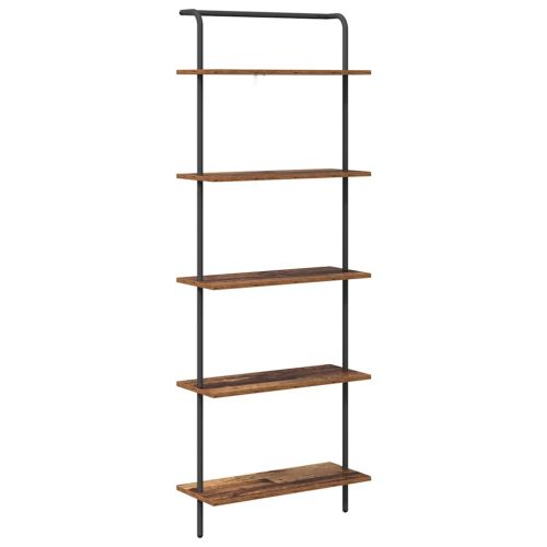 Рафт за книги Старо дърво 60 x 24 x 168 см Инженерно дърво