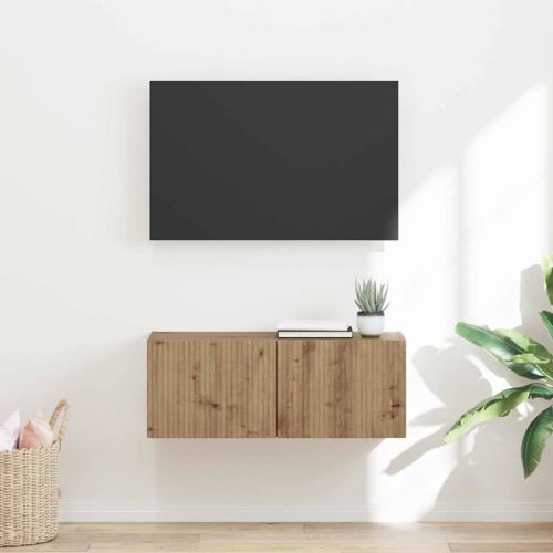 TV стенен шкаф 78,5 x 31 x 29,5 см Дъб Артизан