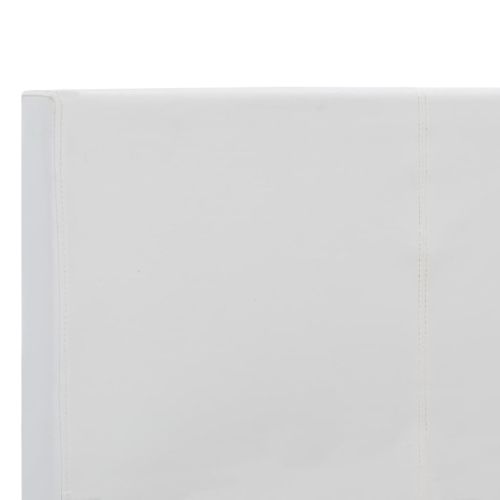 Рамка за легло, бяла, изкуствена кожа, 180x200 cм