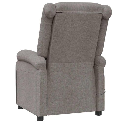 Wingback масажен стол, таупе, текстил