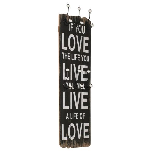 Закачалка за дрехи с 6 куки, 120х40 см, ""LOVE LIVE"