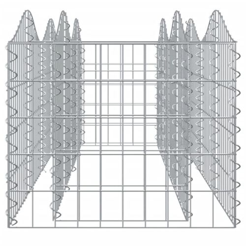 Извит габион повдигната леха 200x50x50 см поцинковано желязо