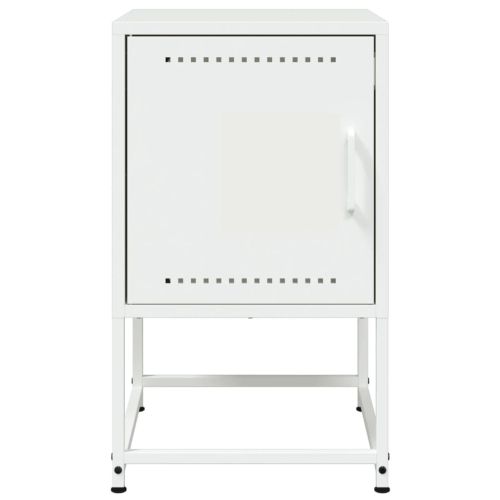 Нощни шкафчета 2 бр бели 36x39x60,5 см стомана