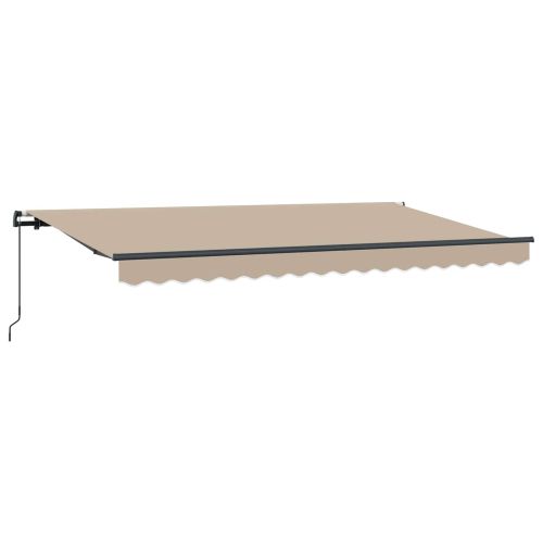 Прибираща се тента Бежово 400 x 200 cm текстил