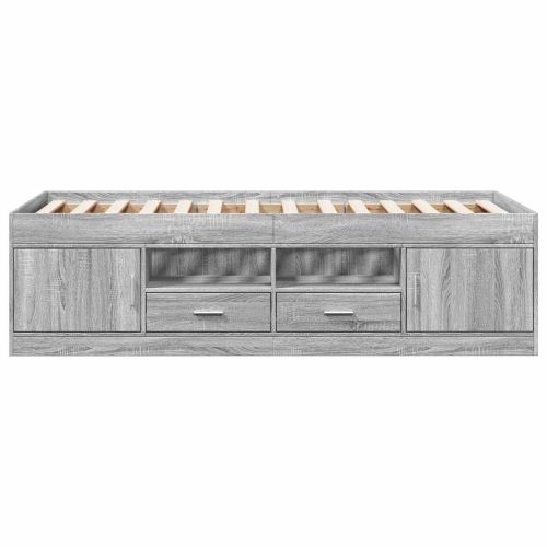 Леглово рамо с хранилище с чекмедже Сив Сонома 80 x 200 cm