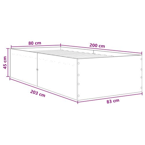 Подматрачно легло Бяло 80 x 200 cm Инженерна дървесина