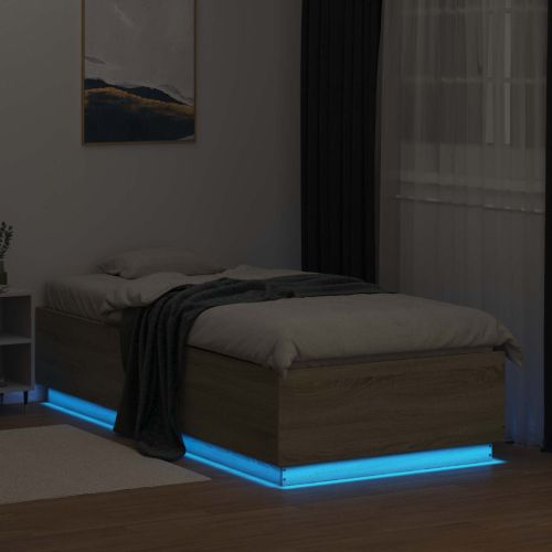 Легло с LED Дъб сонома 80 x 200 cm Инженерна дървесина