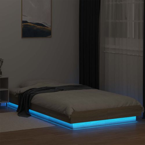Легло с LED Дъб сонома 80 x 200 cm Инженерна дървесина
