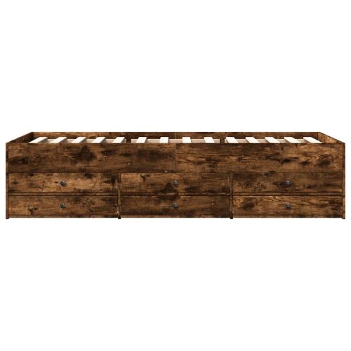 Леглово рамо с хранилище с чекмедже Опушен дъб 80 x 200 cm
