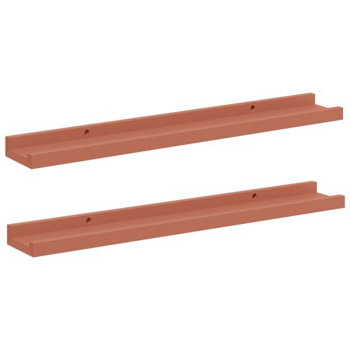 Стенен рафт Монтиране на стена 2 pcs Червено 60 x 9 x 3 cm