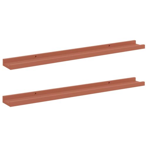 Стенен рафт Монтиране на стена 2 pcs Червено 80 x 9 x 3 cm