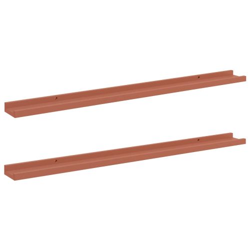 Стенен рафт Монтиране на стена 2 pcs Червено 100 x 9 x 3 cm