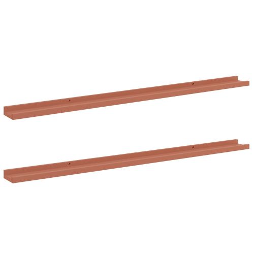 Стенен рафт Монтиране на стена 2 pcs Червено 115 x 9 x 3 cm