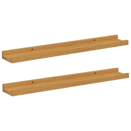Стенен рафт Монтиране на стена 2 pcs Бежово 60 x 9 x 3 cm