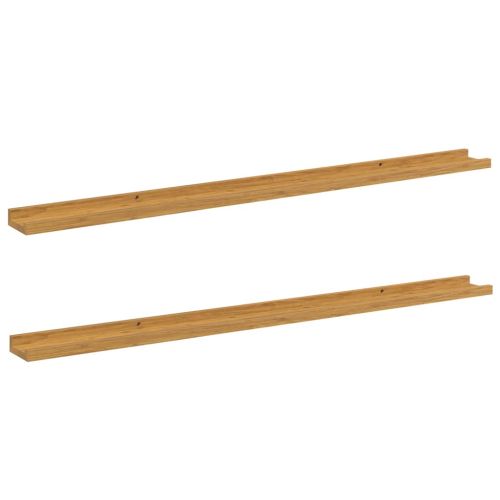Стенен рафт Монтиране на стена 2 pcs Бежово 115 x 9 x 3 cm