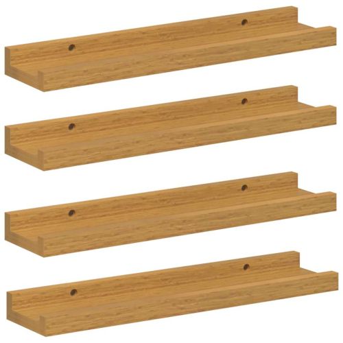 Стенен рафт Монтиране на стена 4 pcs Бежово 40 x 9 x 3 cm