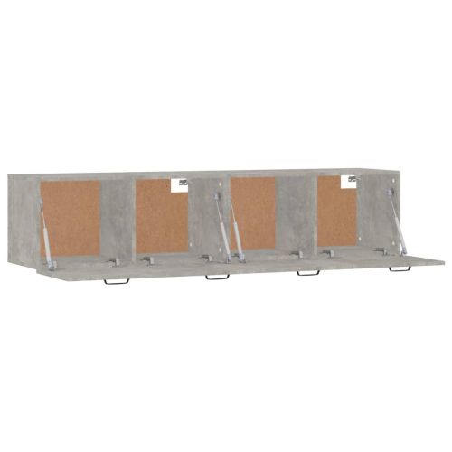 Стенни шкафове 2 бр бетонно сиви 60x36,5x35 см инженерно дърво