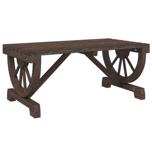 Градинска кафе маса 90x50x40 см масивна ела