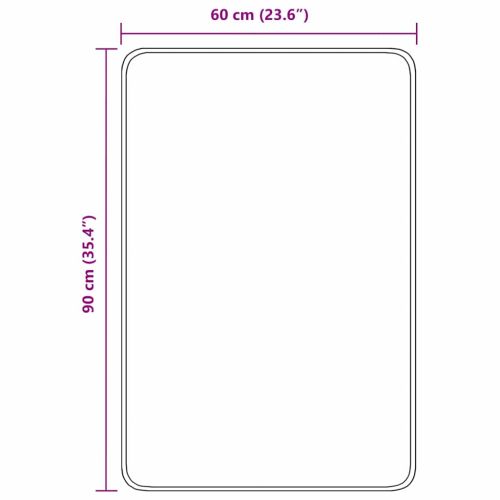 Килимче за баня с антихлъзгаща повърхност Синьо 60 x 90 cm ПП