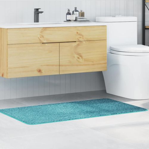 Килимче за баня с антихлъзгаща повърхност Тюркоаз 70 x 120 cm