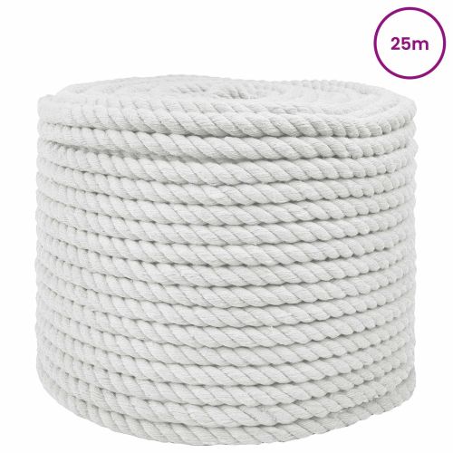 Памучен канап 10 mm 25 m Бяло 100% Памук