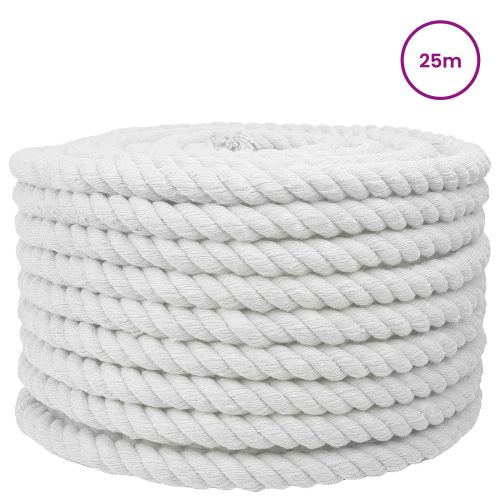 Памучен канап 24 mm 25 m Бяло 100% Памук
