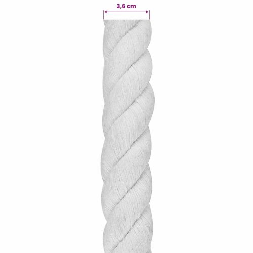 Памучен канап 36 mm 10 m Бяло 100% Памук